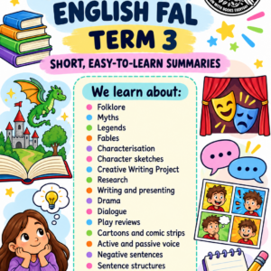 Grade 6 English FAL - Term 3 Summaries