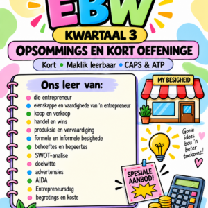 Graad 7 EBW – Kwartaal 3 Opsommings
