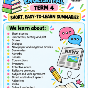 Grade 4 English FAL – Term 4 Summaries