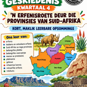 Graad 5 SW Geskiedenis – Kwartaal 4 Opsommings