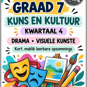 Graad 7 Kreatiewe Kunste – Kwartaal 4 Opsommings