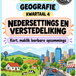 Graad 8 Geografie – Kwartaal 4 Opsommings