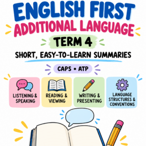 Grade 8 English FAL – Term 4 Summaries