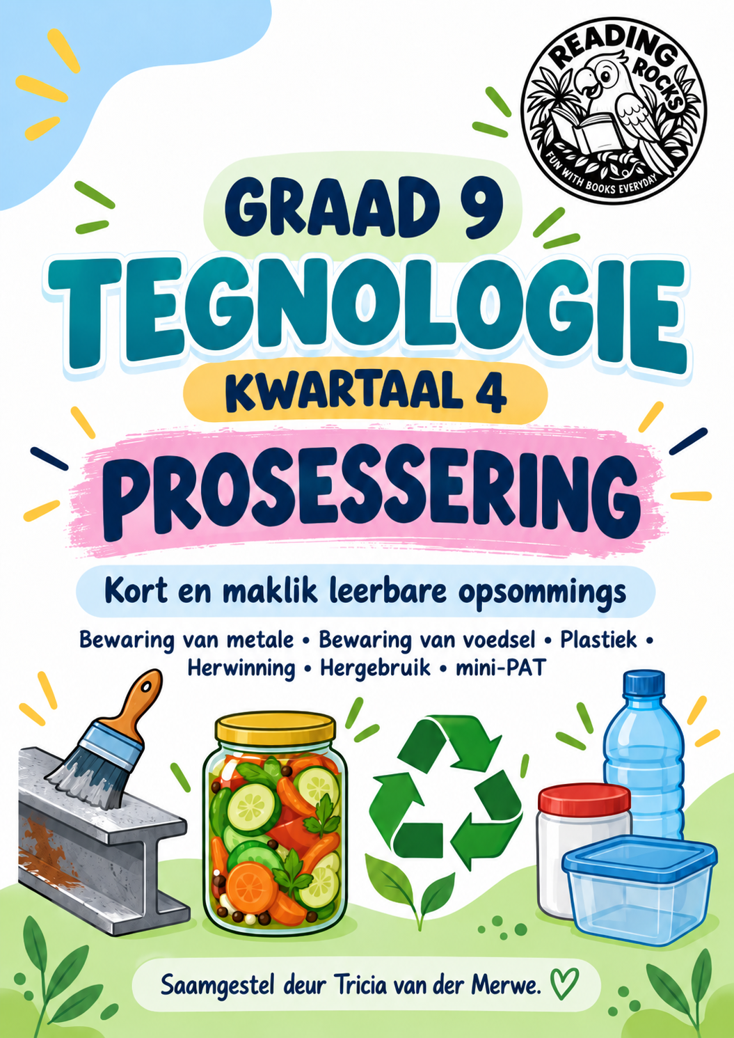 Graad 9 Tegnologie – Kwartaal 4 Opsommings
