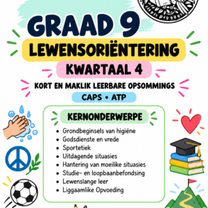 Graad 9 Lewensvaardighede – Kwartaal 4 Opsommings